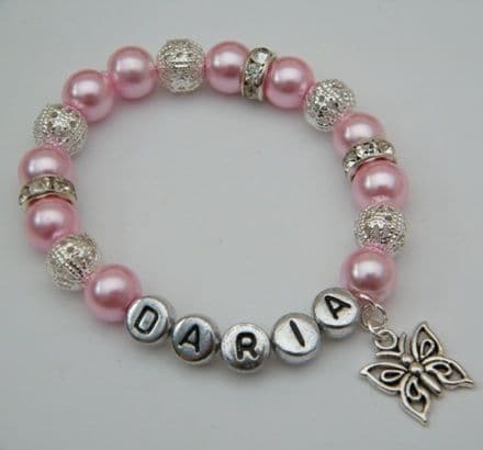 Butterfly Personalised Bracelet - Sparkle & Bling Style