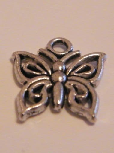 Butterfly Wine Glass Charm - Initial Full Sparkle Style
