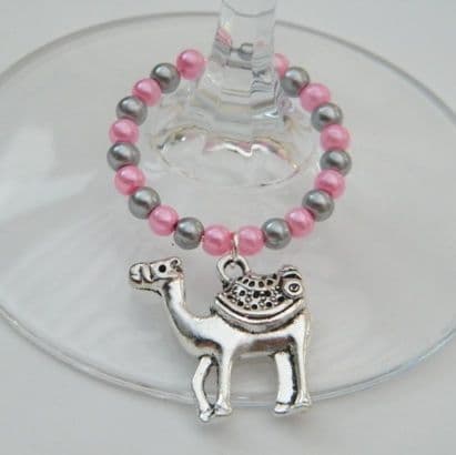 Camel Wine Glass Charm - Full Bead Style