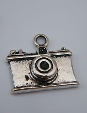 Camera Wine Glass Charm - Initial Full Bead Style