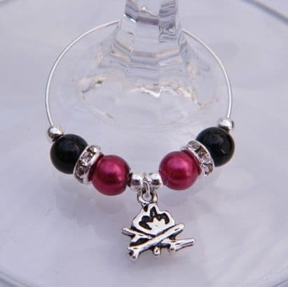 Camping Fire Wine Glass Charm - Elegance Style