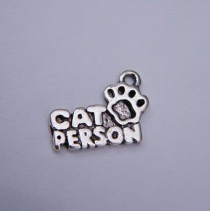 Cat Person Earrings - Drop Charm Style