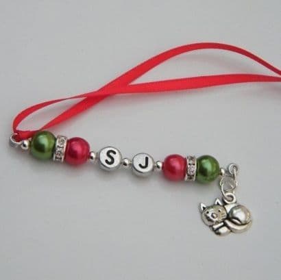 Cat Personalised Christmas Tree Decoration