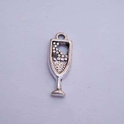 Champagne Glass Bracelet - Charm Beaded Style