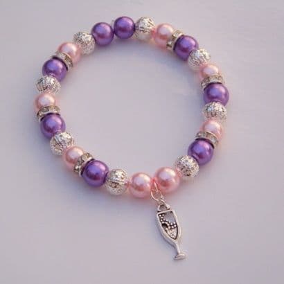 Champagne Glass Bracelet - Sparkle & Bling Style