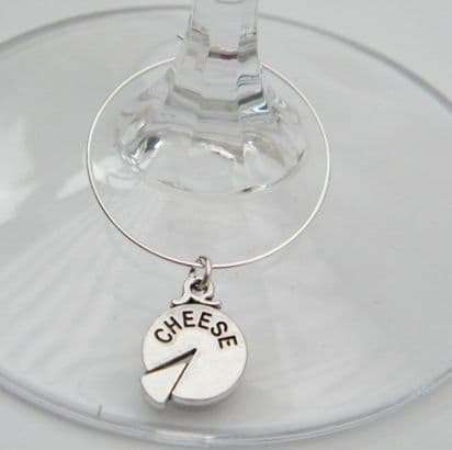 Cheese Wine Glass Charm - Hoop Style
