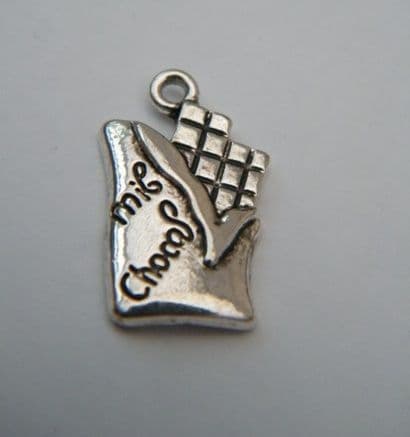 Chocolate Bar Wine Glass Charm - Full Bead Style