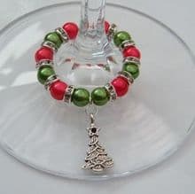 Christmas Tree Wine Glass Charms