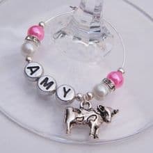 Cow Wine Glass Charms