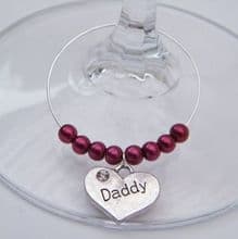 Daddy Wine Glass Charms