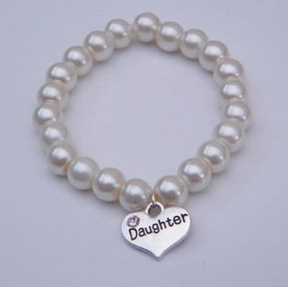 Daughter Bracelet - Charm Beaded Style