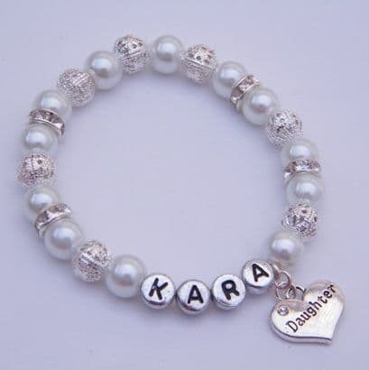 Daughter Personalised Bracelet - Sparkle & Bling Style