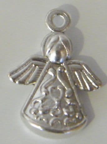 Detailed Angel Personalised Keyring - Double Charm Beaded Style