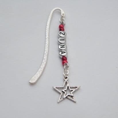 Detailed Double Star Outline Personalised Bookmark