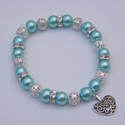 Detailed Heart Bracelet - Sparkle & Bling Style