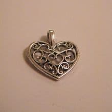 Detailed Heart Wine Glass Charms