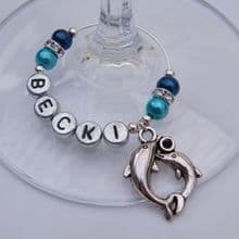 Dolphin Wine Glass Charms
