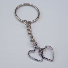 Double Heart Keyrings