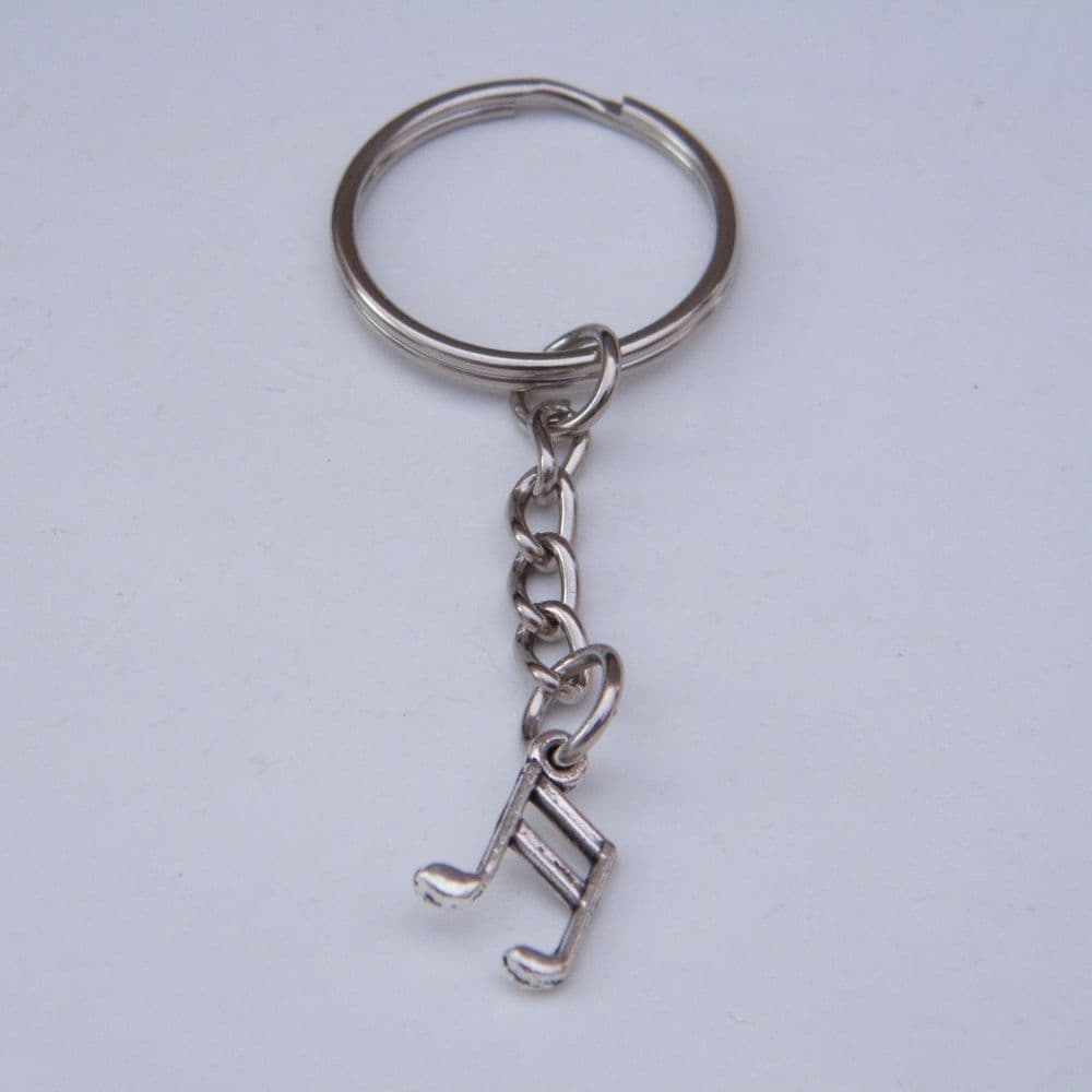 Double Music Note Keyring - Charm Style