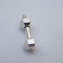 Dumbbell Wine Glass Charms