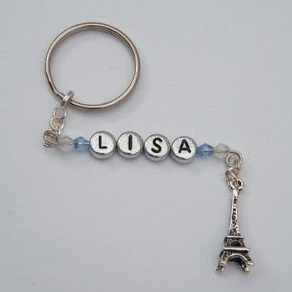 Eiffel Tower Personalised Keyring