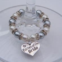 Father Of The Bride Wine Glass Charms