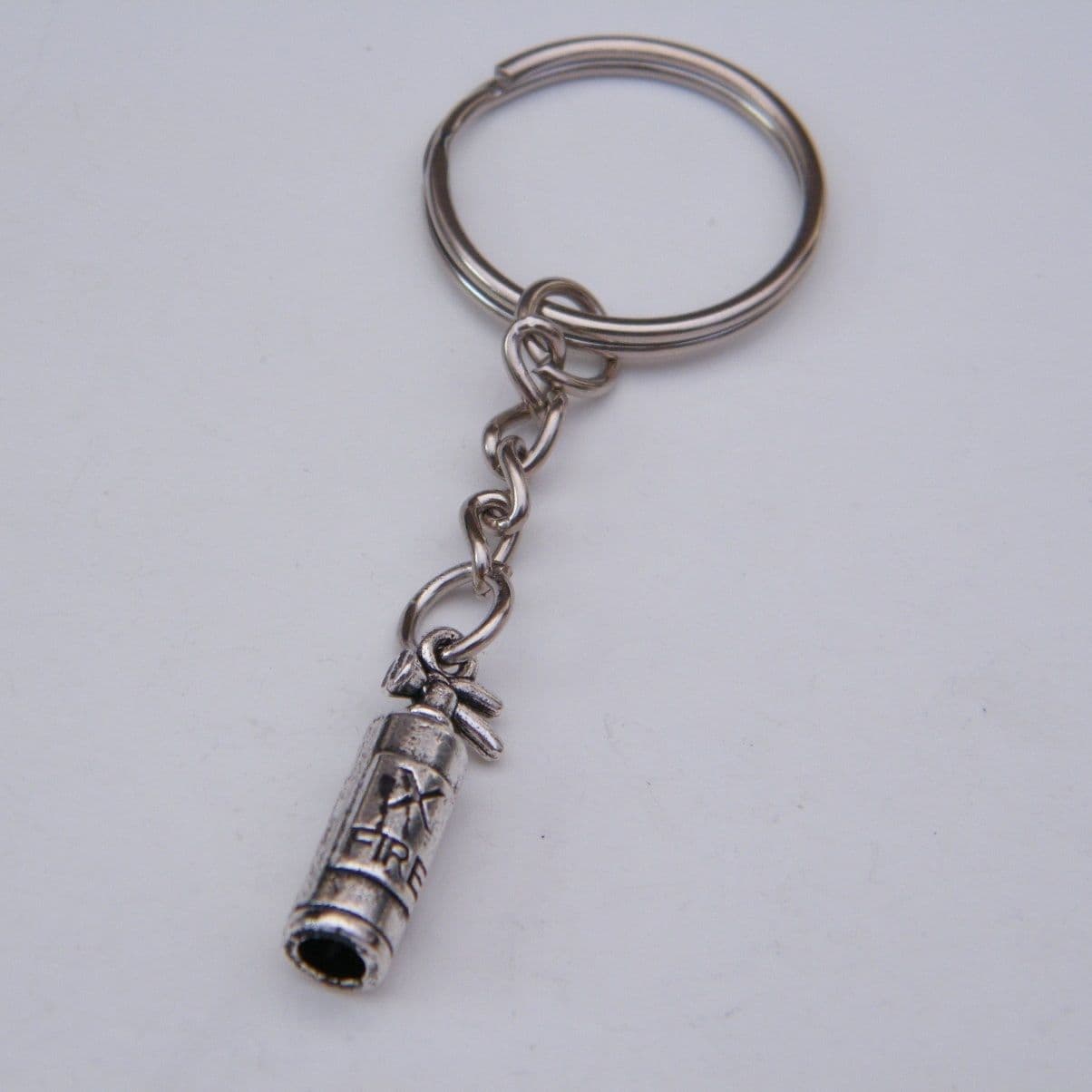 Fireman Fire Extinguisher Keyring Charm Style