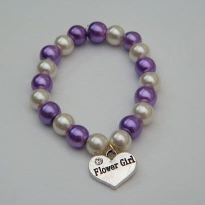 Flower Girl Bracelet - Charm Beaded Style