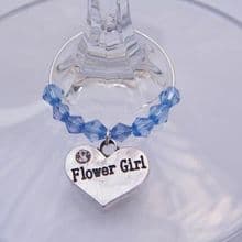 Flower Girl Wine Glass Charms