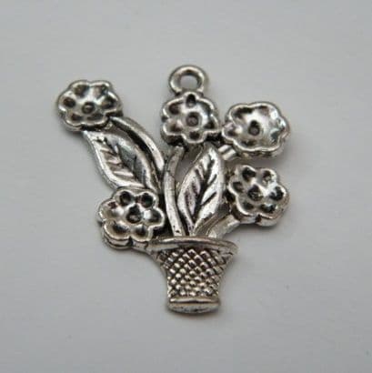 Flower Pot Personalised Keyring