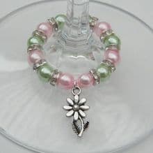 Flower Wine Glass Charms