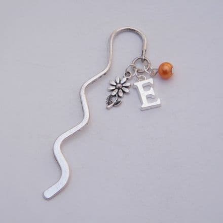 Flower With Stem Bookmark - Initial Wave Style