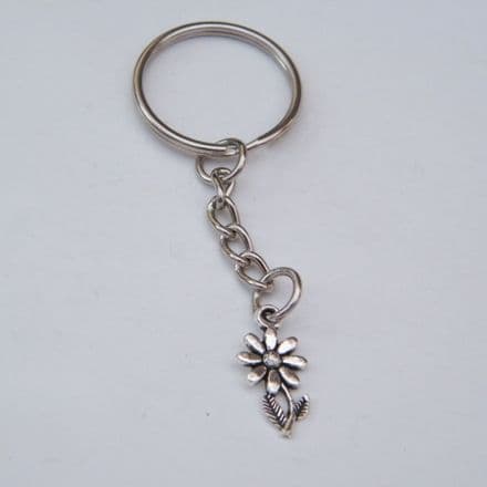 Flower With Stem Keyring - Charm Style