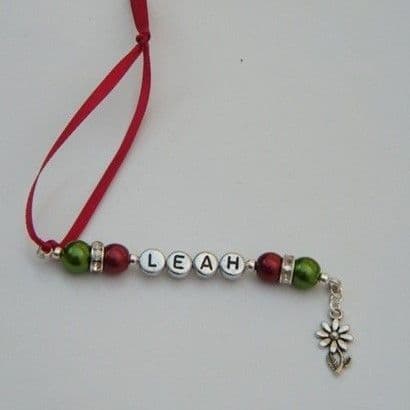 Flower With Stem Personalised Christmas Tree Decoration