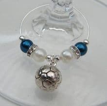 Football Wine Glass Charms