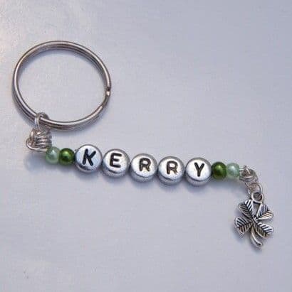 Four Leaf Clover Personalised Keyring