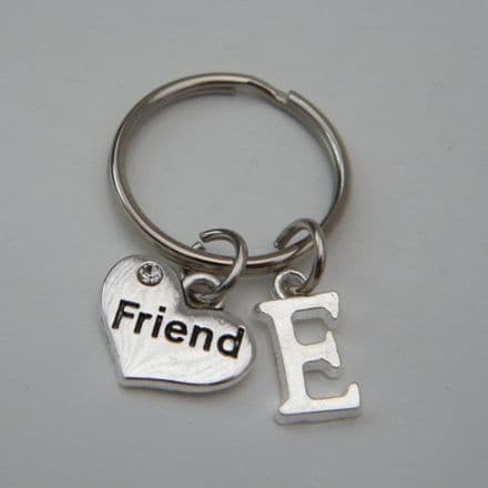 Friend Keyring - Initial Charm Style