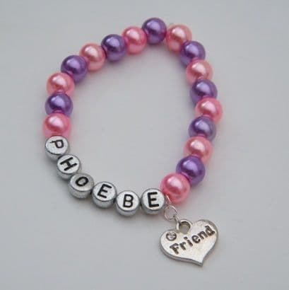 Friend Personalised Bracelet - Beaded Style