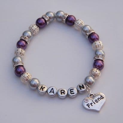 Friend Personalised Bracelet - Sparkle & Bling Style