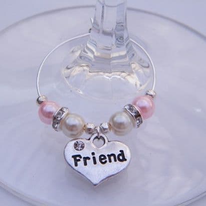 Friend Wine Glass Charm - Elegance Style