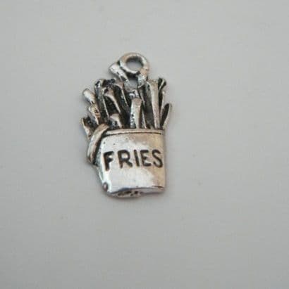 Fries Wine Glass Charm - Full Sparkle Style