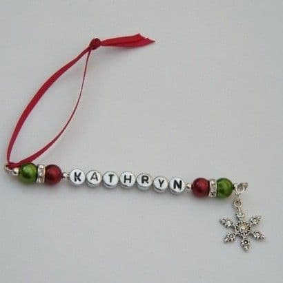 Frosty Snowflake Personalised Christmas Tree Decoration