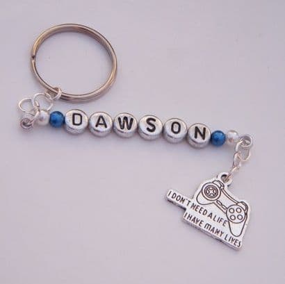 Gaming Personalised Keyring