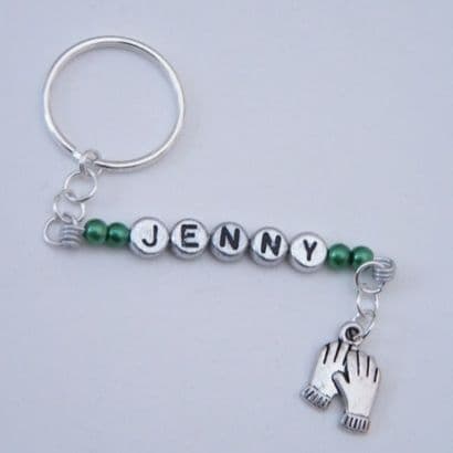 Gardening Gloves Personalised Keyring