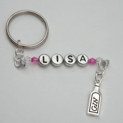 Gin Personalised Keyring