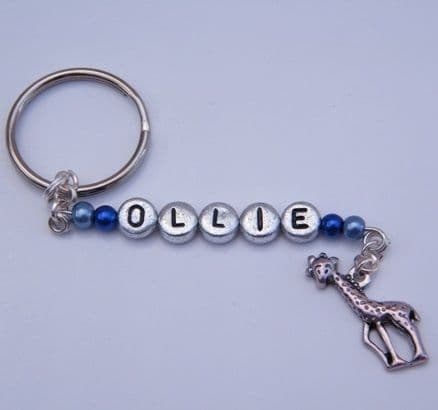 Giraffe Personalised Keyring