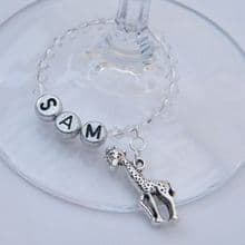Giraffe Wine Glass Charms