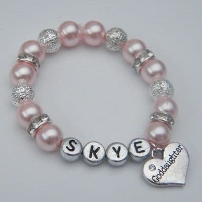 Goddaughter Personalised Bracelet - Sparkle & Bling Style
