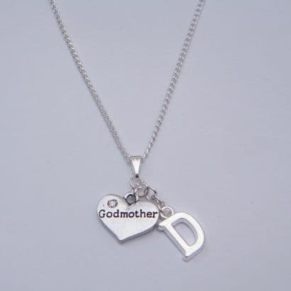 Godmother Necklace - Initial Charm Style
