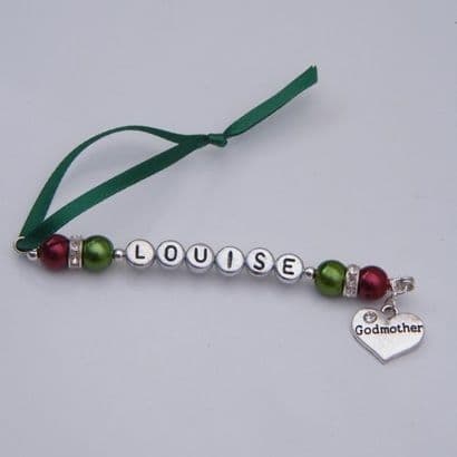 Godmother Personalised Christmas Tree Decoration